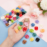 48Pcs 12 Colors Opaque Acrylic Beads, Cowboy Hat, Mixed Color, 26x21mm, 4pcs/color