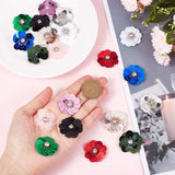 20Pcs 10 Colors Flower Shape PVC Sequin/Paillette Beading Appliques, Sew on Ornament Accessories, for DIY Clothes, Bag, Shoes Decoration, Mixed Color, 29~30x6mm, 2pcs/color