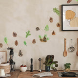 PVC Wall Stickers, Wall Decoration, Leaf Pattern, 390x900mm, 2 sheets/set