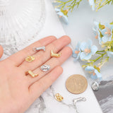 8Pcs 4 Style Rack Plating Brass Charms, with Jump Ring, Long-Lasting Plated, Cadmium Free & Lead Free, Boot & Hat, Platinum & Golden, 6.5~13x9~12x3.5~8mm, Hole: 3mm, 2pcs/style