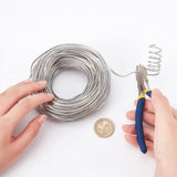 DIY Jewelry Making Finding Kit, Including Plastic Rubber Protective Sleeve Aluminium Wire Cover, Covered Aluminum Wire, Silver, Wire: 10 Gauge, 2~2.5mm, 25m/bag