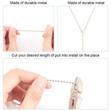 Gemstone Ceiling Fan Pull Chain Extenders, with 304 Stainless Steel Ball Chains, 337mm, 4 style, 1pc/style, 4pcs/set