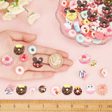 96Pcs 16 Style Opaque Resin Decoden Cabochons, Imitation Food, Mixed Shape, Mixed Color, 14.5~22.5x13~23x4.5~8.5mm, 6pcs/style