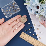 40Pcs 2 Colors Brass Beads, Column, Nickel Free, Real Gold Plated & Real Platinum Plated, 6x4mm, Hole: 2.5mm, 20pcs/color