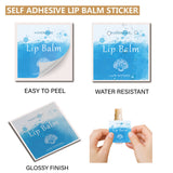 80Pcs 8 Style Custom Lip Balm DIY Label Sticker, Coated Paper Paster, Self-Adhesive Stickers, Square, Ocean Themed Pattern, 5x5cm, 10pcs/style