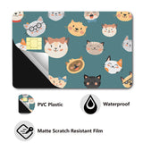 PVC Plastic Waterproof Card Stickers, Self-adhesion Card Skin for Bank Card Decor, Rectangle, Cat Shape, 186.3x137.3mm