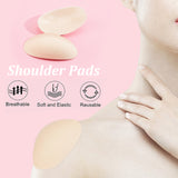 4 Pairs 4 Style Detachable Sponge Shoulder Pads, Anti-Slip Silicone Insert Shoulder Push-Up Pads, Invisible Reusable Shoulder Enhancer, Mixed Color, 125~135x64~74x3~6mm, 1pair/style