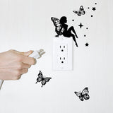 PVC Wall Stickers, Wall Decoration, Angel & Fairy, 600x290mm