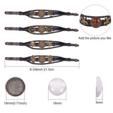 DIY Bracelet Making, with Imitation Leather Bracelet Makings, Alloy Cabochon Setting and Glass Cabochons, Mixed Shapes, Antique Bronze