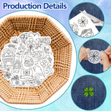 4 Sheets 11.6x8.2 Inch Stick and Stitch Embroidery Patterns, Non-woven Fabrics Water Soluble Embroidery Stabilizers, Clover, 297x210mmm