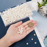 ABS Plastic Imitation Pearl Beads, Round, Creamy White, 8mm, Hole: 2mm