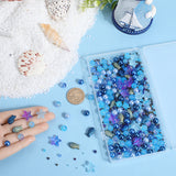 DIY Beads Jewelry Making Finding Kit, Including Glass & Round Seed Beads, Fish & Imitation Pearl & Starfish, Purple, 1362Pcs/box