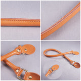 Leather Bag Handles, with Alloy Clasps, for Bag Straps Replacement Accessories, Antique Golden, Chocolate, 615x14x10mm