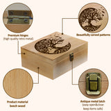 Rectangle Wooden Memory Keepsake Boxes with Lids, for Anniversary, Wedding, Memory, Birthday, Valentines Day, Tree, 24.5x19.5x10.3cm