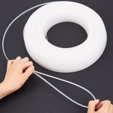 Plastic Boning Sewing Wedding Dress Fabric, for DIY Sewing Supplies Accessories, White, 6x2mm, about 120m/bundle