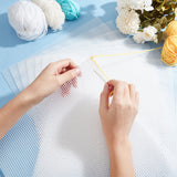 Square Plastic Canvas Sheets, for Yarn Crafting, Knit and Crochet Projects, White, 302x299x1.5mm