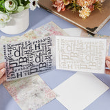 Plastic Embossing Folders, Concave-Convex Embossing Stencils, for Handcraft Photo Album Decoration, Birthday, Word, 148x105x3mm