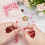 1 Strand Natural Dyed Shell Beads Strands, Round, Pink, 8.5mm, Hole: 1mm, about 47pcs/strand, 15.94''(40.5cm)