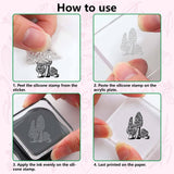 Custom PVC Plastic Clear Stamps, for DIY Scrapbooking, Photo Album Decorative, Cards Making, Stamp Sheets, Film Frame, Mushroom Pattern, 160x110x3mm