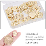 Alloy Charms, with Crystal Rhinestone, Texured, Heart with Evil Eye, Real 18K Gold Plated, 15x15x2mm, Hole: 1.5mm, 22pcs/box