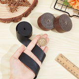 3 Rolls 3 Colors PU Imitation Leather Cord, for Clothing, Flat, Mixed Color, 25x1.2mm, 1 roll/color