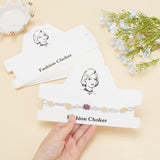 Cardboard Necklace Display Cards, White, 11.3x18.5x0.05cm