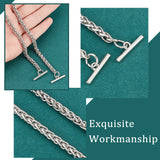 Alloy Wheat Chain Bag Handle, with T-Bar Clasp, Platinum, 43.9x0.5cm