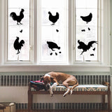 PVC Wall Stickers, for Wall Decoration, Rooster Pattern, 300x900mm