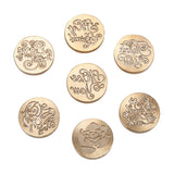 DIY Scrapbook Brass Stamps, Wood Handles, 25x14mm