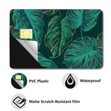 PVC Plastic Waterproof Card Stickers, Self-adhesion Card Skin for Bank Card Decor, Rectangle, Leaf, 186.3x137.3mm