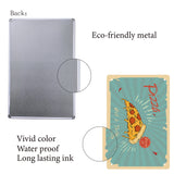 Rectangle Metal Iron Sign Poster, for Home Wall Decoration, Food Pattern, 200x300x0.5mm