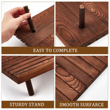 7-Slot Wooden Place Card Display Stands, for Postcards, Earring Display Cards Holder, Dyed & Heated, Rectangle, Sienna, 29x19x2cm, about 3pcs/set