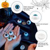 1Set Craft Eyes, Acrylic Outside and Resin Filling Inside, for Doll Making, Half Round, Mixed Color, 26x14mm, 8pcs/set