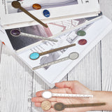 DIY Straight Rulers Bookmark Making Kit, Including Alloy Cabochon Setting, Natural Mixed Gemstone Oval Cabochons, Mixed Color, 11Pcs/bag