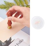 DIY Stamp Making Kits, Including Pear Wood Handle and Blank Wax Seal Brass Stamp Head, Round, Light Gold, 1.45x2.2cm, Inner Diameter: 0.7cm, 1pc