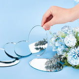 6Pcs Oval Glass Mirror, Craft Mirror, Clear, 125x75x3mm