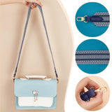 Cotton Wide Bag Straps, with Zinc Alloy Swivel Clasps, Midnight Blue, 100x5.1x0.15~0.6cm