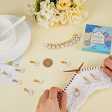 DIY Knitting Tools, including 0~9 Number Alloy Enamel Pendant Stitch Markers and Beaded Knitting Row Counter Chains for Knitting Weaving Sewing Quilting Handmade Jewelry, White, 2.8~95cm, 11pcs/box