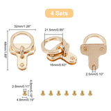 Alloy Anchor Shackle Clasps, with 2pcs Screw, Light Gold, 48x32x16mm, Hole: 2.5mm