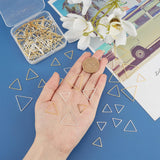 Brass Linking Rings, Golden & Silver Plated, Triangle, Golden & Silver, 120pcs/box