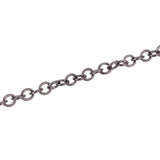 Brass Cable Chains, Soldered, Nickel Free, Long-Lasting Plated, Gunmetal, 2x1.5x0.5mm