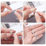 36Pcs 6 Style Alloy & Brass Ice Pick Pinch Bails, for Pendant Making, Silver, 6pcs/style