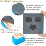 1Pc Wood Cutting Dies, with Steel, for DIY Scrapbooking/Photo Album, with 1Pc Plastic Injection Mold, Pumpkin Pattern, Cutting Die: 150x150x9mm