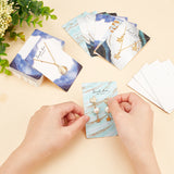 120Pcs 4 Styles Paper Bracelet Display Cards, with 4Pcs Metallic Wire Twist Ties, Mixed Patterns, Mixed Color, 9.1x6x0.04cm, 30pcs/style