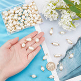 80Pcs 4 Style Acrylic Links & Pendants, with Acrylic Imitation Pearl Beads, Iron Pins and Alloy Spacer Beads, White, Antique Golden, 17.5~25x10~10.5x8~10mm, Hole: 1.6~2.5mm, 20pcs/style