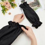 Polyester Detachable Puff Sleeves, for Wedding Bridal Dress Tulle Accessories, Black, 290x160x25mm