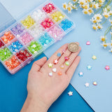 720Pcs 18 Style Eco-Friendly Transparent Acrylic Beads, Heart & Star, Dyed, AB Color, Mixed Color, 8~10x8~10x3~4mm, Hole: 1.4~1.5mm, about 40pcs/style