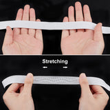 Non-slip Transparent Silicone Polyester Elastic Band, Soft Rubbers Elastic Belt, DIY Sewing Underwear Accessories, White, 20mm
