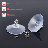 12 Sets Silicone Strong Suction Cup Holders, with Iron M6 Cap Nut, Bathroom Kitchen Shelf Accessories, Clear, 52x31mm