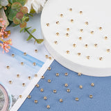 Brass Beads, Long-Lasting Plated, Rondelle, Golden, 4x3.5mm, Hole: 1.6mm, 300pcs/box